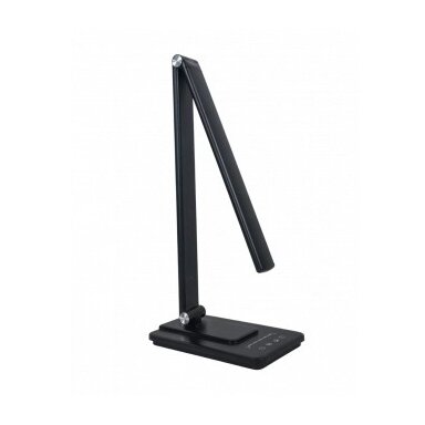 LED stalinis šviestuvas, 8W, įkraunamas, juodas, CCT šviesa