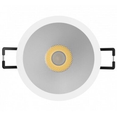 LED šviestuvas, apvalus, baltas, ugniai atsparus, 10W, CCT šviesa