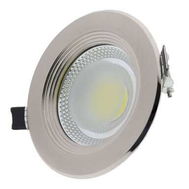 LED šviestuvas, apvalus, nerūdyjančio plieno, 20W, šilta balta šviesa