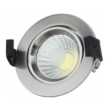 LED šviestuvas, apvalus, pasukamas, 8W, šalta balta šviesa