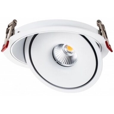 LED šviestuvas, apvalus, pasukamas, baltas, 10W, CCT šviesa