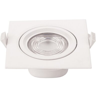 LED šviestuvas, kvadratinis, pasukamas, 10W, neutrali balta šviesa