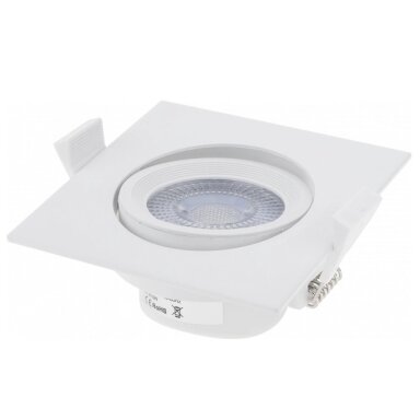 LED šviestuvas, kvadratinis, pasukamas, 5W, neutrali balta šviesa