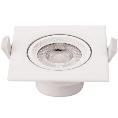 LED šviestuvas, kvadratinis, pasukamas, 7W, šalta balta šviesa