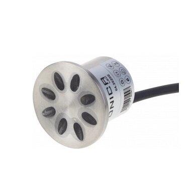 LED šviestuvas, mini, įleidžiamas, nerūdyjantis plienas, 1.3W, šilta balta šviesa