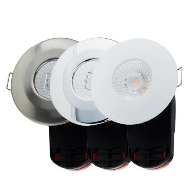 LED šviestuvas, ugniai atsparus, keičiamas rėmelis, 6W, neutrali balta šviesa