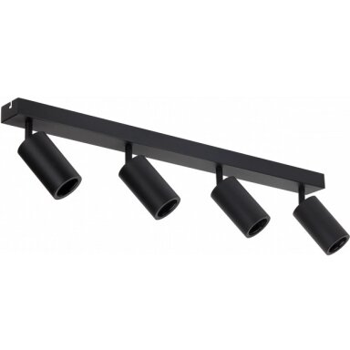 LED taškinis šviestuvas, 4 lemputės, juodas