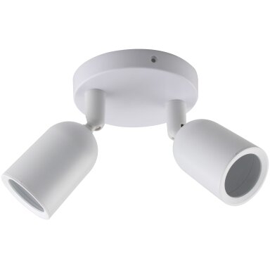 LED taškinis šviestuvas, plastikinis, 2xGU10, baltas