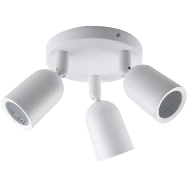 LED taškinis šviestuvas, plastikinis, 3xGU10, baltas
