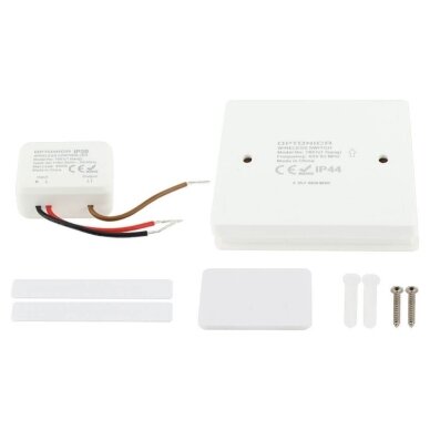 LED 1-Gang Remote Control Switch with Controller, White 2