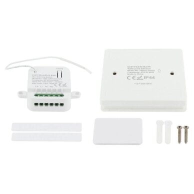 LED 1-Gang Remote Control Switch with Controller, WiFi, White 2