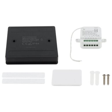 LED 1-Gang Remote Control Switch with Controller, WiFi, Black 2