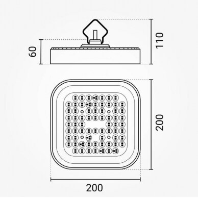 LED aukštuminis šviestuvas, 100W, neutrali balta šviesa 3