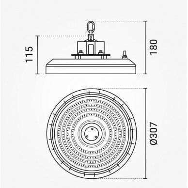 LED High Bay Light, 180Lm/W, 150W, White Light 3