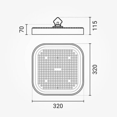 LED High Bay Light, 200W, White Light 3