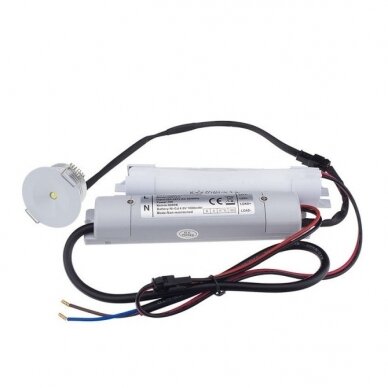 LED avarinis šviestuvas, 3W, 40Lm/W, 3 val. 1