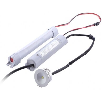 LED Emergency Light, 3W, 67Lm/W, 3 Hours, White Light