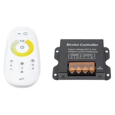 LED CCT Controller, 12-24V, 10A/Ch, with RF Remote Console 1