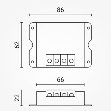 LED CCT Controller, 12-24V, 10A/Ch, with RF Remote Console 2