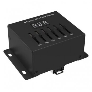 LED DMX Sliding Fader Console, 6 Channel