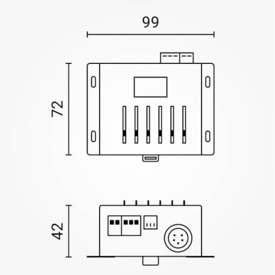 LED DMX Sliding Fader Console, 6 Channel 3