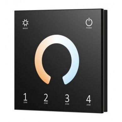 LED Dimming DMX Remote Control Wall Console, 4 Zones, Black
