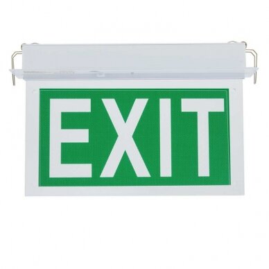 LED Recessed Fixed Emergency Exit Light, 2W, 3 Hours, with PVC Legend, White Light 3 LED Recessed Fixed Emergency Exit Light, 2W, 3 Hours, with PVC Legend, White Light 3