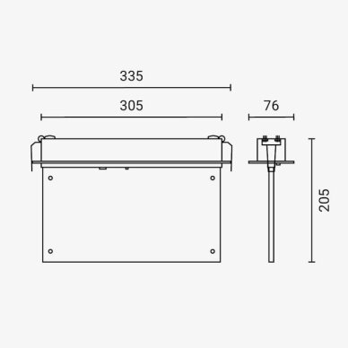 LED Recessed Fixed Emergency Exit Light, 2W, 3 Hours, with PVC Legend, White Light 4 LED Recessed Fixed Emergency Exit Light, 2W, 3 Hours, with PVC Legend, White Light 4