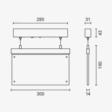 LED Hanging  Emergency Exit Light, 2W, 3 Hours, White Light 5