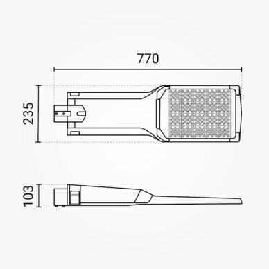 LED Street Light, 140Lm/W, 150W, White Light 4