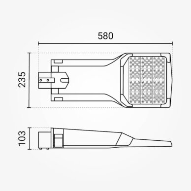 LED Street Light, 140Lm/W, 80W, White Light 4