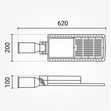 LED Street Light, 150Lm/W, 120W, White Light 3