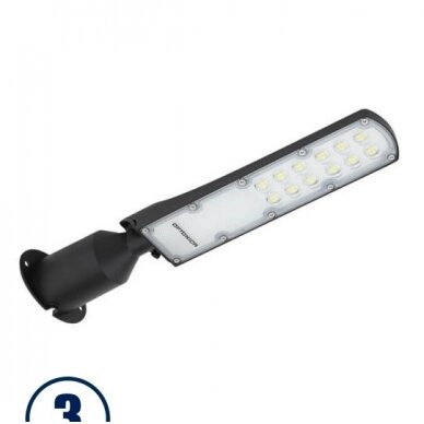 LED gatvės šviestuvas, reguliuojamas spindulys, 3 metai garantija, 100Lm/W, 30W, neutrali balta šviesa 1 LED gatvės šviestuvas, reguliuojamas spindulys, 3 metai garantija, 100Lm/W, 30W, neutrali balta šviesa 1