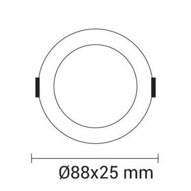 LED Built-In Module, Round, 3W, Warm Light 3