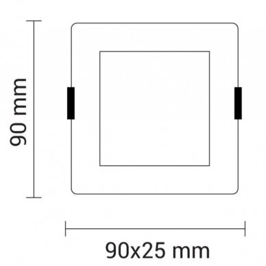LED Built-In Module, Square, 3W, Warm Light 2