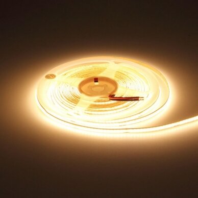 LED juosta, 10W/m, 1000Lm/m, 24V, šilta balta šviesa 3