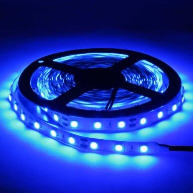 LED juosta, 14.4W/m, 1000Lm/m, 12V, Pro, mėlyna šviesa 2