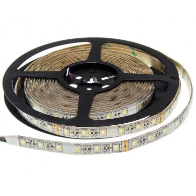 LED juosta, 16W/m, 1600Lm/m, 12V, 3 metai garantija, IP65, RGB spalvos
