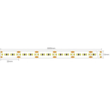 LED juosta, 22W/m, 1900Lm/m, 24V, šilta balta šviesa 4 LED juosta, 22W/m, 1900Lm/m, 24V, šilta balta šviesa 4