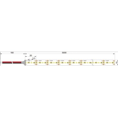 LED Strip 24W/m, 2200Lm/m, 24V, Warm Light 4
