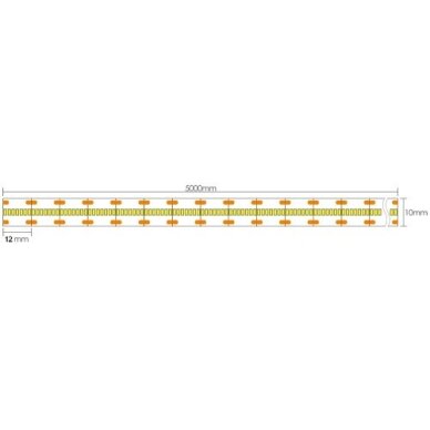 LED juosta, 38W/m, 3400Lm/m, 24V, šilta balta šviesa 4