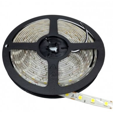 LED juosta, 7.2W/m, 500Lm/m, 12V, Pro, IP54, šilta balta šviesa LED juosta, 7.2W/m, 500Lm/m, 12V, Pro, IP54, šilta balta šviesa