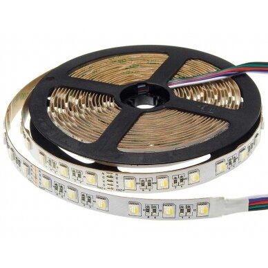 LED juosta, 9W/m, 950Lm/m, 24V, CCT + RGB spalvos