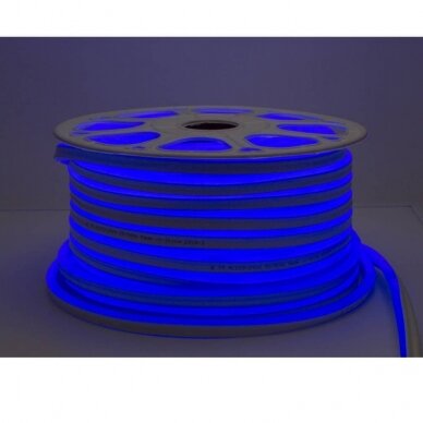 LED juosta, Flex Neon, 8.5W/m, 300Lm/m, 220V, mėlyna šviesa 2 LED juosta, Flex Neon, 8.5W/m, 300Lm/m, 220V, mėlyna šviesa 2