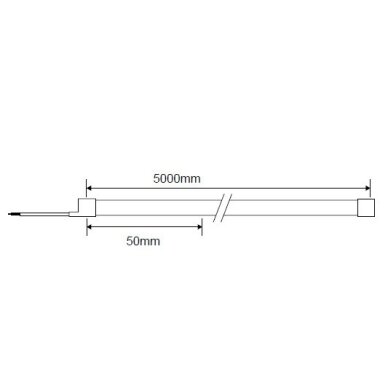 LED juosta, Flex Neon, 8W/m, 400Lm/m, 24V, IP65, šilta balta šviesa 1