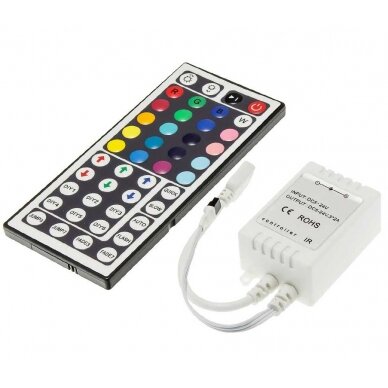 LED Strip Controller, 12V, 144W, with Remote Console, 44 Buttons