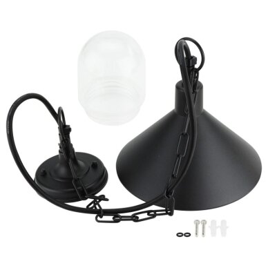 LED kabanti lempa, E27, juoda 2