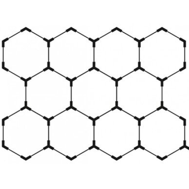 LED korys (hexagon), 11HEX, 385W, CCT šviesa 1