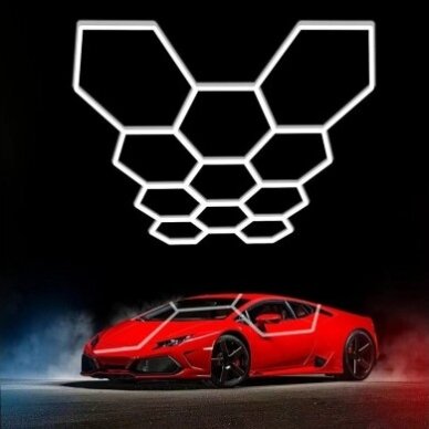 LED korys (hexagon), 11HEX, 385W, CCT šviesa