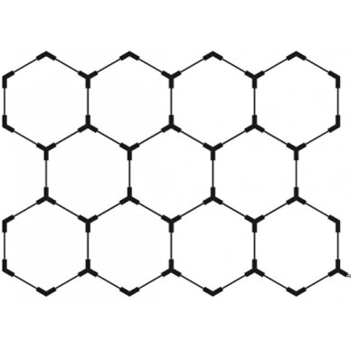 LED Hexagon Lights, 11HEX, 385W, White Light
